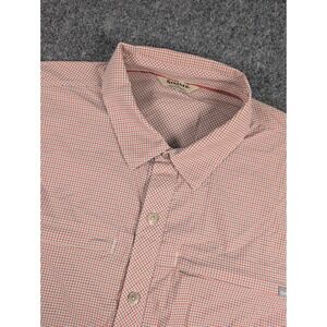 Simms‎ Short Sleeve Vented Fishing Shirt Mens XL Red Plaid Outdoor